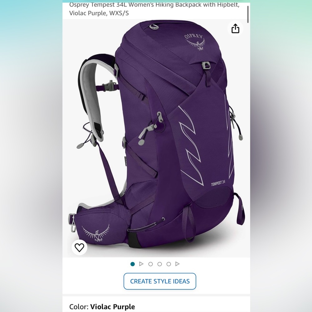 Osprey Tempest 34L women’s hiking backpack